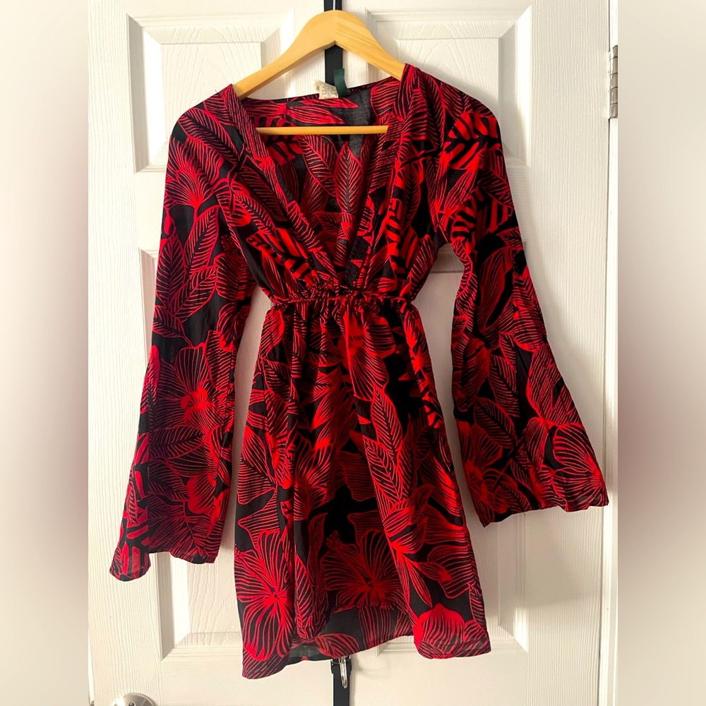 Ralph Lauren Leaves Pattern Swim Cover Up- Size S